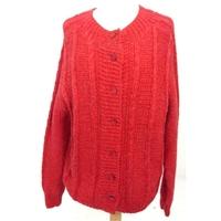 Unbranded Size 16 Soft and Luxurious Knitted Pillar Box Red Cardigan