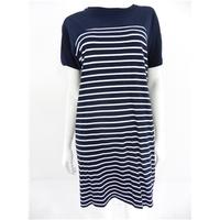 Unbranded Size 12 Navy Blue and White Striped Dress