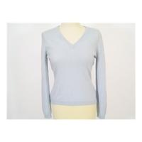 United Colors of Benetton Baby Blue V-Neck Cashmere Jumper Size S/M
