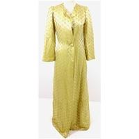 unbranded size s primrose yellow floral silk evening coat