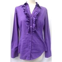 united colors of benetton size 1214 purple long sleeved shirt