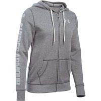 Under Armour Favourite Fleece Full Zip Hoodie - Womens - Carbon Heather/White