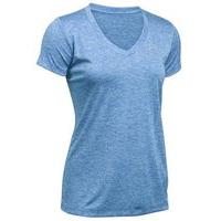 Under Armour Twist Tech V-Neck Short Sleeve Tee - Womens - Mediterranean/Metallic Silver