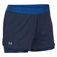 Under Armour Heatgear Armour 2 in 1 Print Shorty - Womens - Midnight Navy/Royal/Metallic Silver