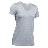 Under Armour Twist Tech V-Neck Short Sleeve Tee - Womens - Steel/Metallic Silver