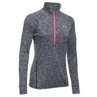 Under Armour Tech Twist 1/2 Zip - Womens - Black/Pink Shock/Metallic Silver