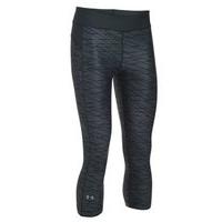 under armour heatgear armour printed sports capri womens black