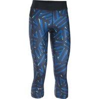 Under Armour HeatGear Armour Printed Sports Capri - Womens - Water/Black