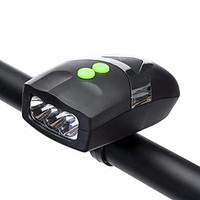 universal 3 led bike white front headlight cycling lamp electronic bel ...