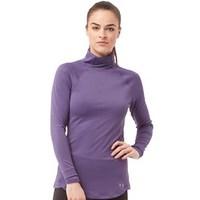 Under Armour Womens ColdGear Qualifier Reflective T-Neck Top Violet