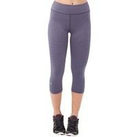 Under Armour Womens HeatGear Alpha Stripe Compression Capri Leggings Faded Ink