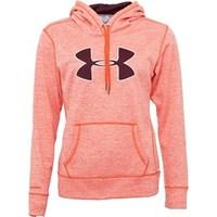 Under Armour Womens ColdGear Storm Armour Fleece Big Logo Twist Hoody Orange