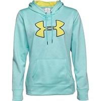 Under Armour Womens ColdGear Storm Armour Fleece Big Logo Twist Hoody Island Blue