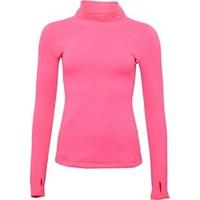 Under Armour Womens ColdGear Armourstretch Long Sleeve Mock Neck Top Pink Punk