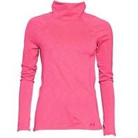 Under Armour Womens ColdGear Fitted Cozy Mock Neck Top Pinkadelic