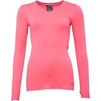 Under Armour Womens ColdGear Evo Infrared Long Sleeve V-Neck Top Pink