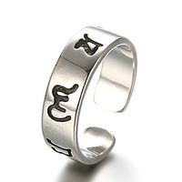 unisex vintage pattern punk antique sterling silver ring band rings da ...