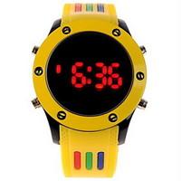 unisex digital led colorful rubber sport watch wrist watch cool watch  ...