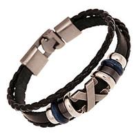 Unisex Alloy Leather Handcrafted Vintage Strand Bracelet(More Colors) Christmas Gifts