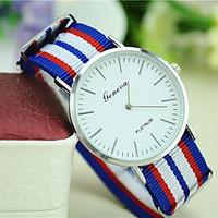 Unisex Fashion Personality New Canvas Geneva Simple Watch without Second Hand Watches Cool Watches Unique Watches Strap Watch