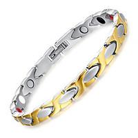 unisex jewelry health care silver gold titanium steel magnetic therapy ...