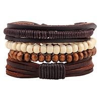 Unisex Fashion Jewelry Bohemia Style Handmade Adjustable Strand Loom Leather Bracelet Casual/Daily Women Men Christmas Gifts