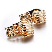 unisex fashion crystal gold alloy french shirt cufflinks 1 pair