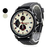 Unisex Rubber Analog Quartz Wrist Watch (Assorted Colors) Cool Watch Unique Watch