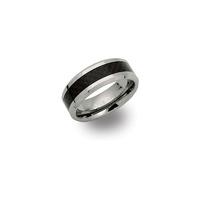 unique mens tungsten carbide ring with black carbon fibre 8mm