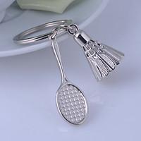 unisex alloy casual keychain badminton key chains