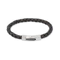 Unique Men\'s Antique Black Leather Bracelet