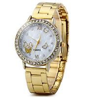 Unisex Dress Watch Fashion Watch Chinese Quartz Rhinestone Alloy Band Vintage Sparkle Butterfly Gold