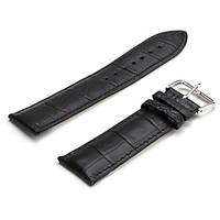 Unisex Genuine Leather Watch Strap 24MM(Black) Cool Watch Unique Watch Fashion Watch