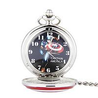 unisex pocket watch captain america pointed star european style flip p ...