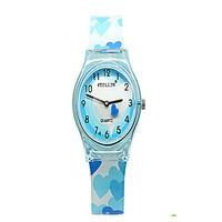 Unisex Fashion Watch Quartz Rubber Band Cool Casual Blue Red