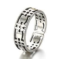 Unisex Vintage Pattern Punk Hollow Butterfly Antique Sterling Silver Ring Band Rings Daily / Casual 1pc