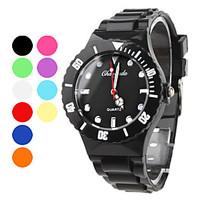 unisex quartz analog candy color plastic band wrist watch assorted col ...