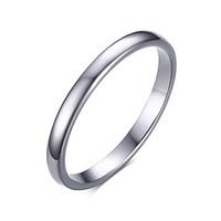 Unisex\'s Fashion Simple Generous Tungsten Steel High Polished Band Rings(1Pc)