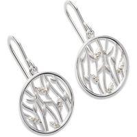 UNIQUE JEWELRY Ladies Sterling Silver Leaf Earrings