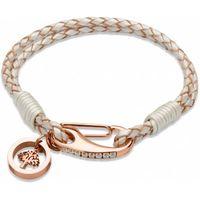 UNIQUE JEWELRY Ladies PVD Rose Plating Leather Bracelet