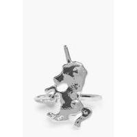 unicorn adjustable ring silver