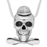 unique gothic necklace skull sherlock holmes silver medium