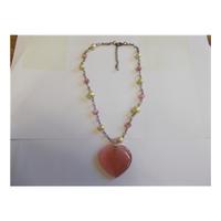 unbranded faux pearl and pink opal necklace