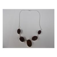 unbranded anc agate druzy sterling silver necklace