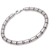 unique stainless steel tube link 19cm bracelet lab 5019cm