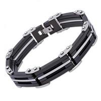 Unique Stainless Steel Black 21cm Bar Bracelet LAB-120