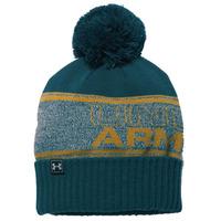 Under Armour 2016 Men\'s Pom Beanie Gold Ore/Teal - OSFA