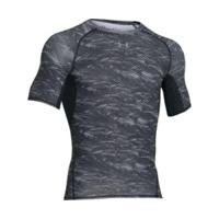 under armour mens heatgear compression short sleeve printed black