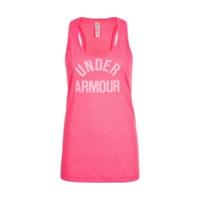 Under Armour Women\'s Graphic Tank Top UA Threadborne Train Wordmark Twist pink shock