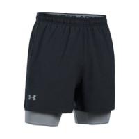 under armour men 2 in 1 shorts ua qualifier black 1289625 001